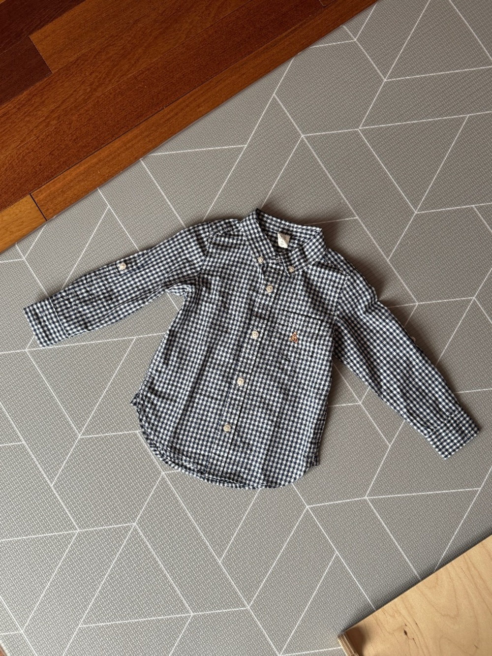 Baby Gap toddler boy plaid oxford button down shirt